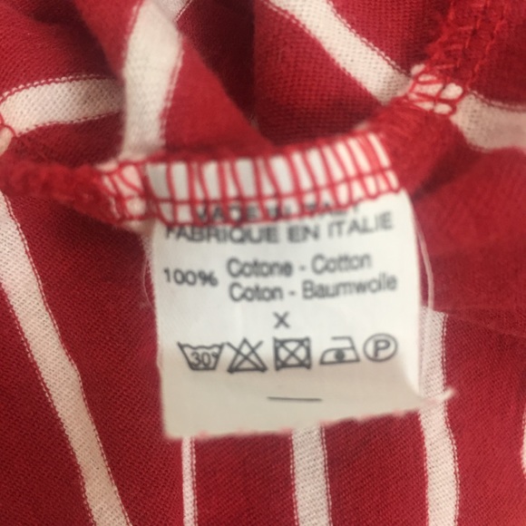 🆕 Brandy Melville Red & White Striped Tee - Picture 6 of 6